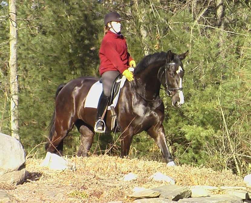 Riley and Marie enjoy a trail ride on a beautiful winter day.