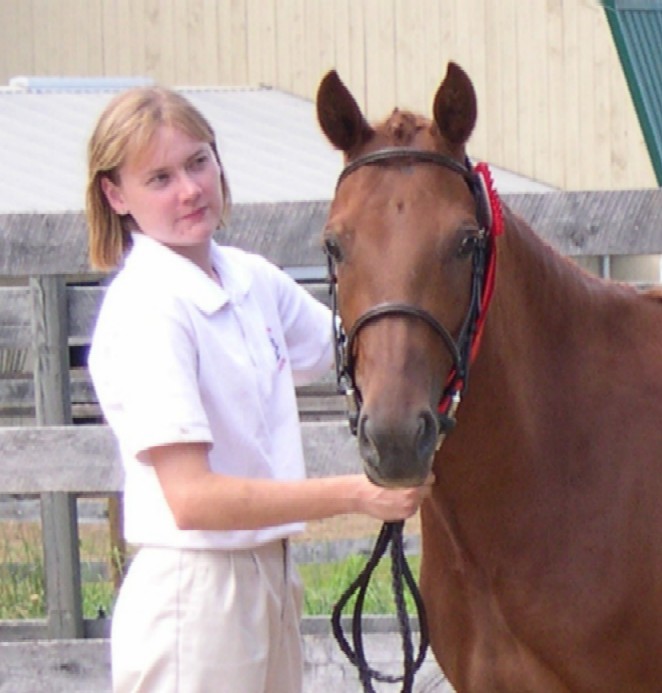 Linda showing Sierra in-hand